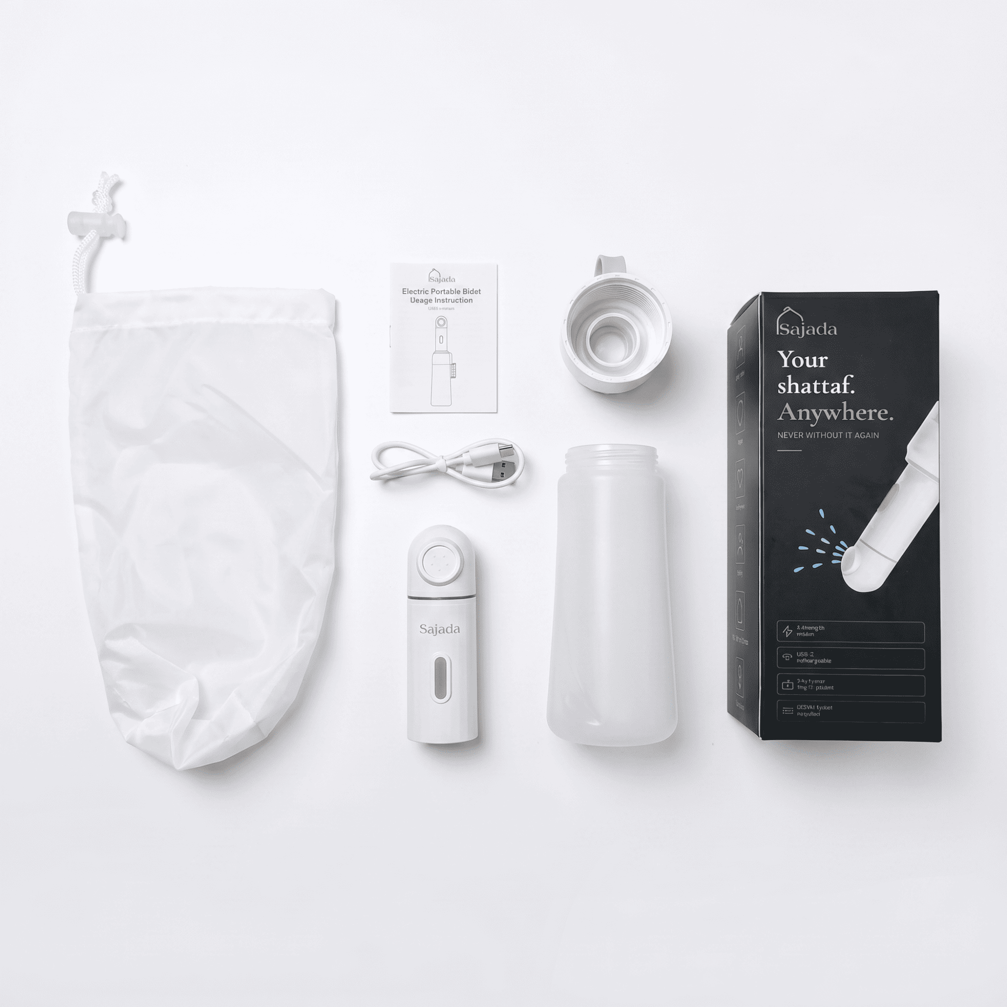 Bidet électrique portable avec bouteille