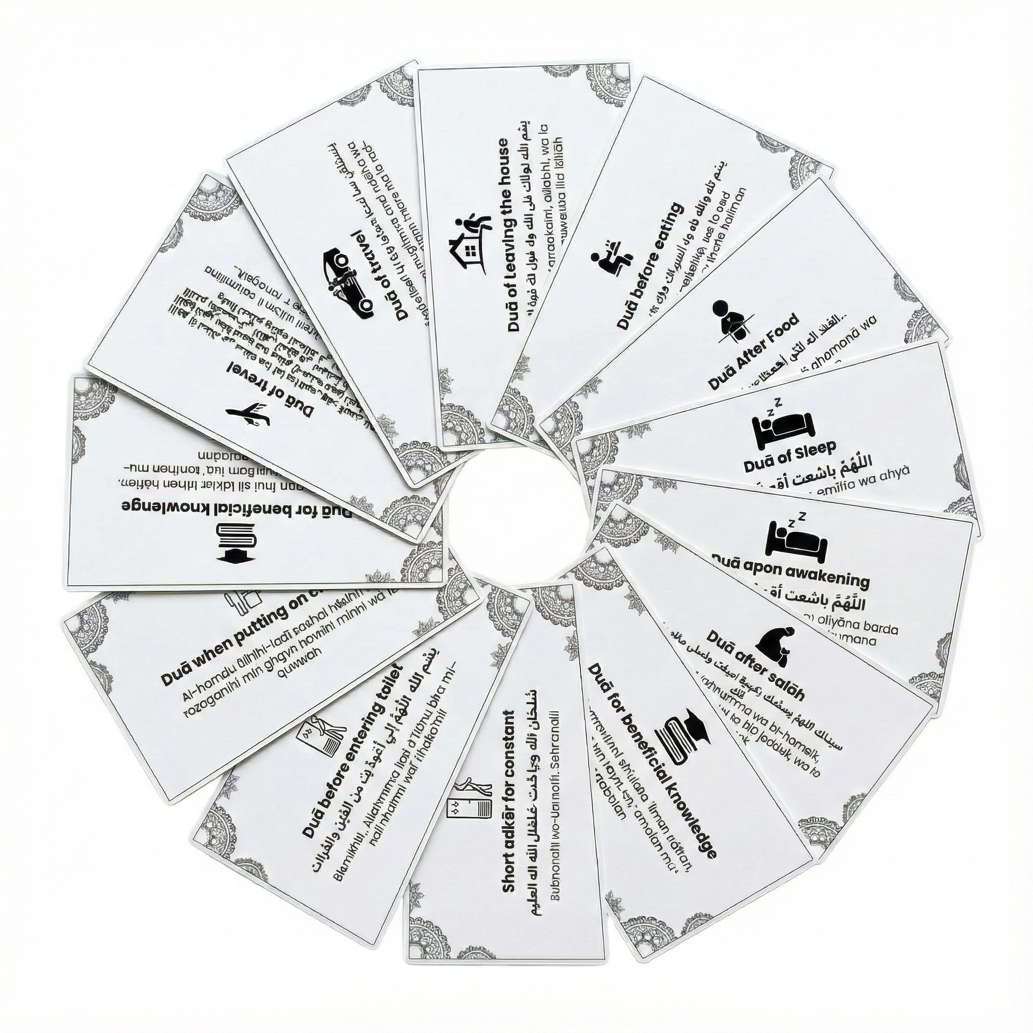 Lot de 13 cartes Dua'as avec autocollants