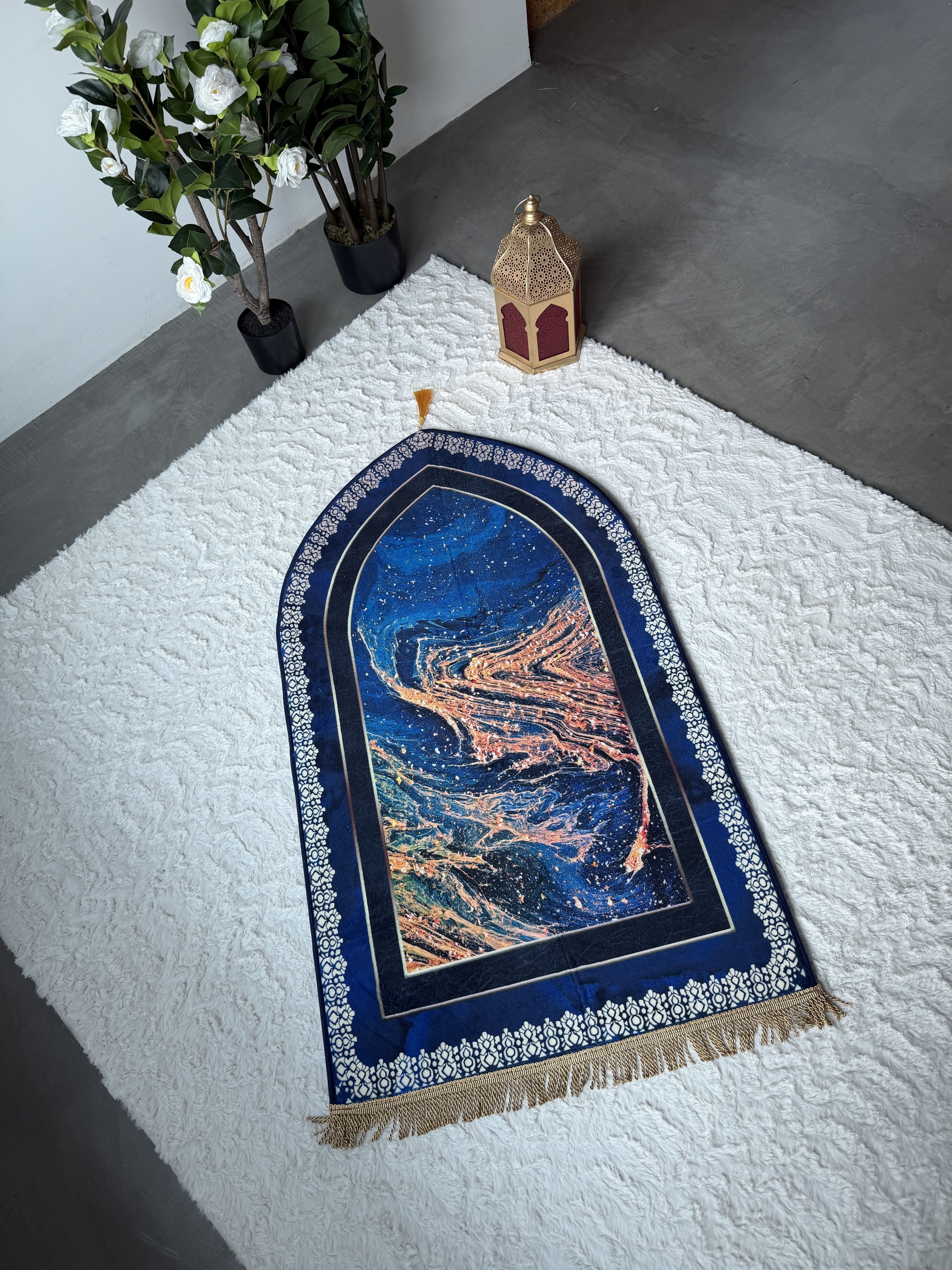 Qibla-Cosmos Tapis de prière rembourré