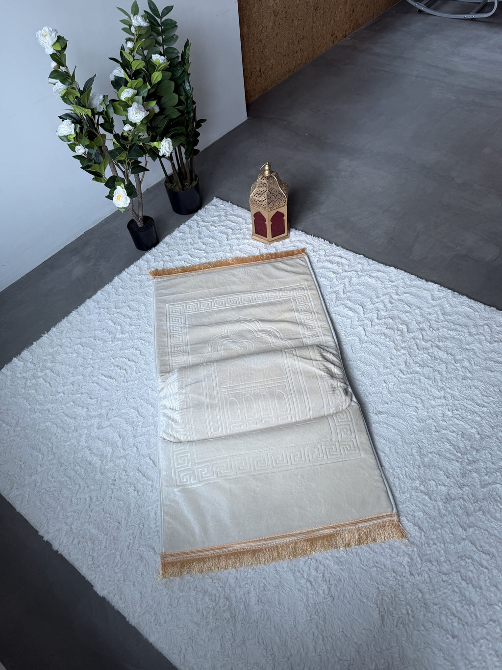 Tapis de prière ergonomique avec coussin surélevé