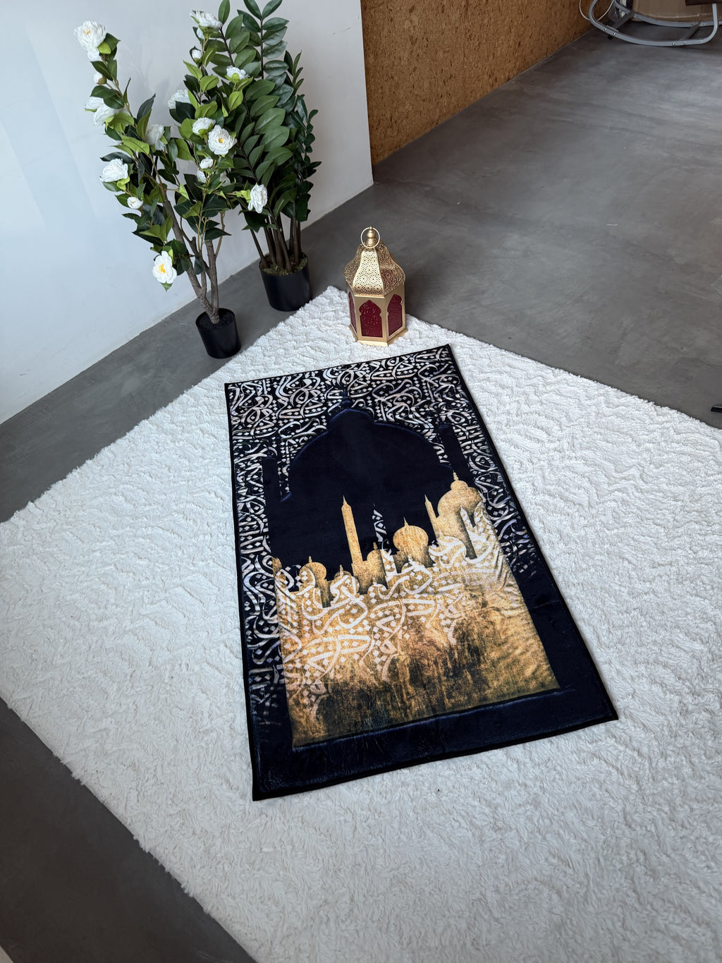 Calligraphie Arabe Tapis de prière rembourré