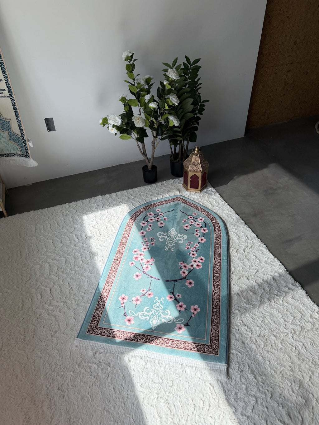 Zehra Fleurs Tapis de prière rembourré