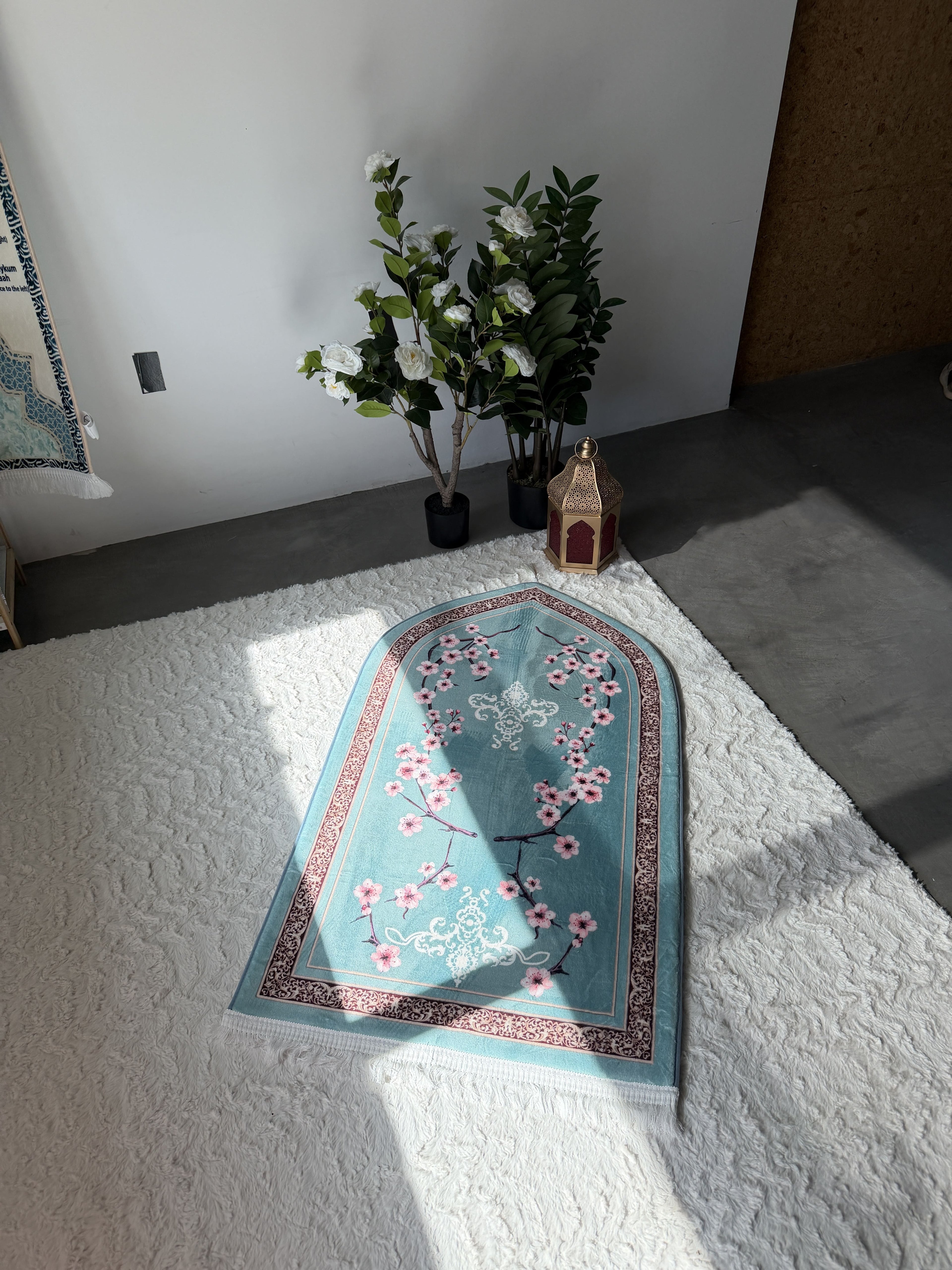 Zehra Fleurs Tapis de prière rembourré