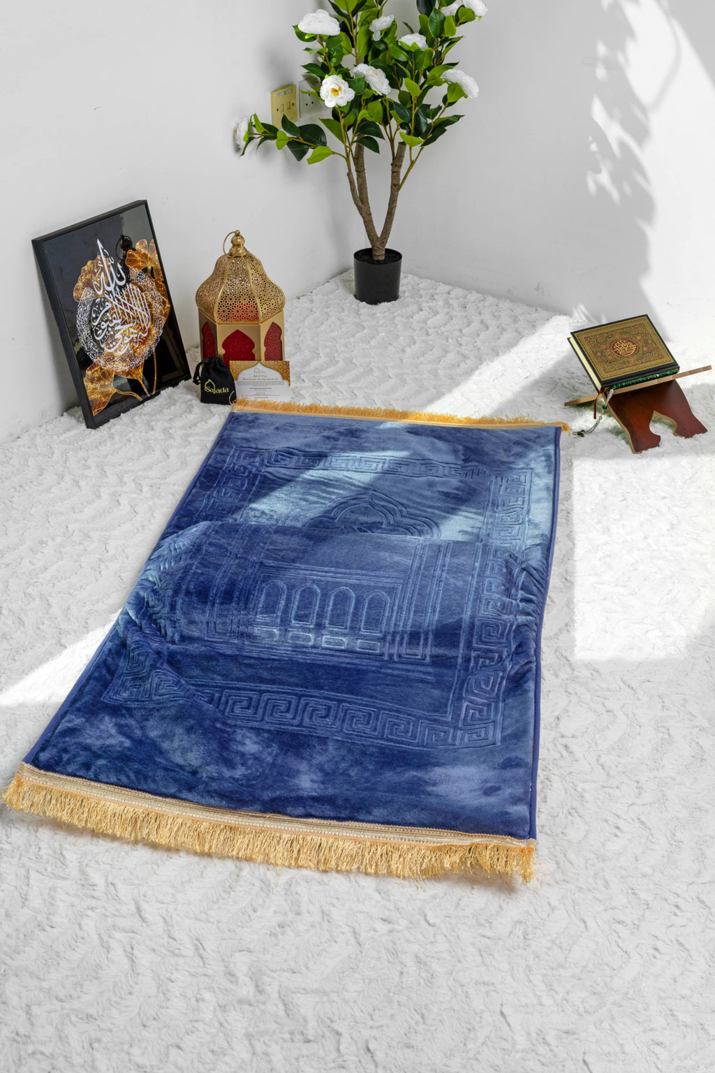 Tapis de prière ergonomique avec coussin surélevé