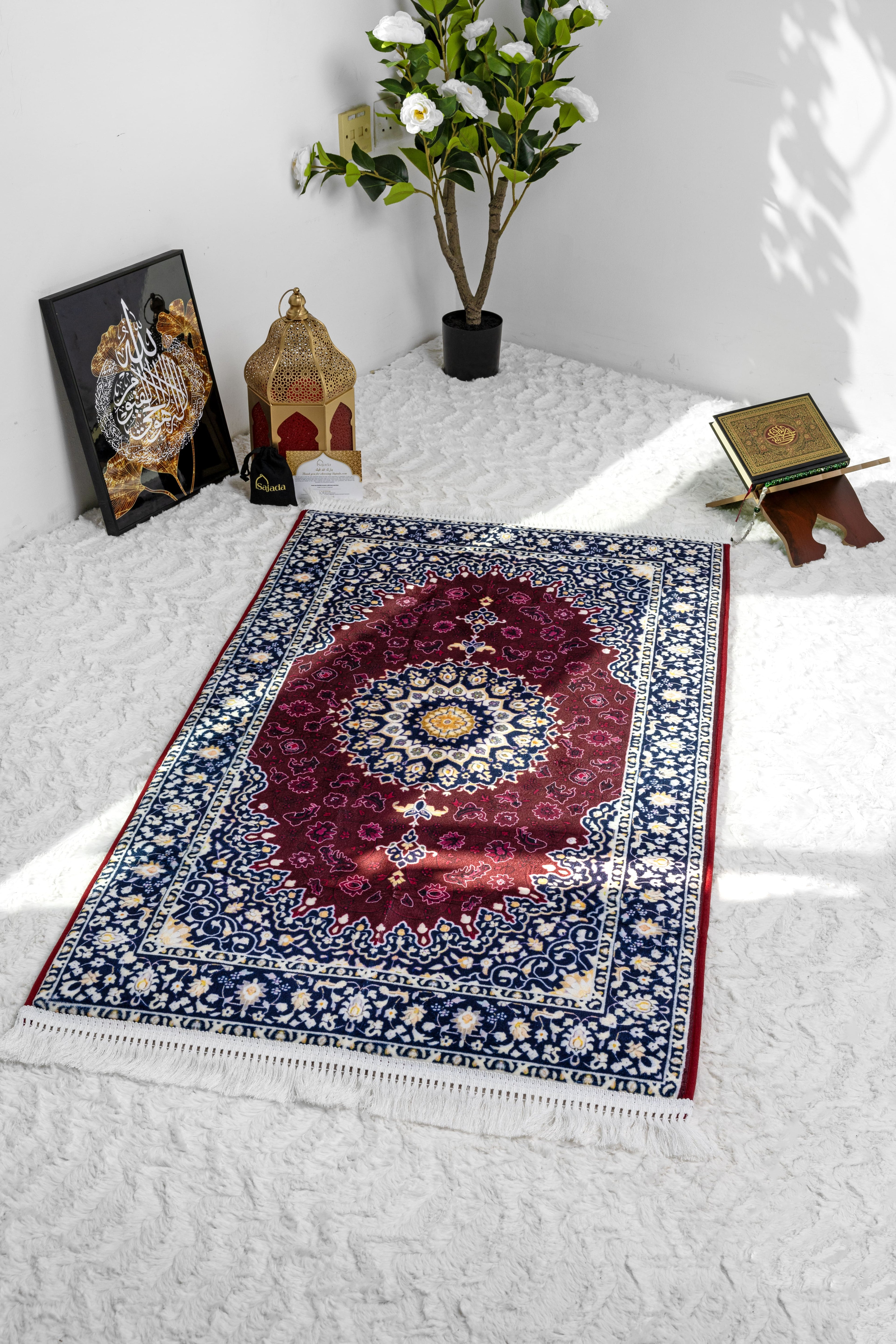 Moroccan Tapis de prière rembourré