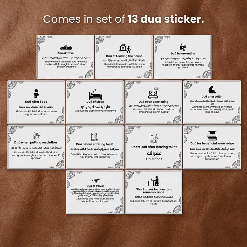 Lot de 13 cartes Dua'as avec autocollants