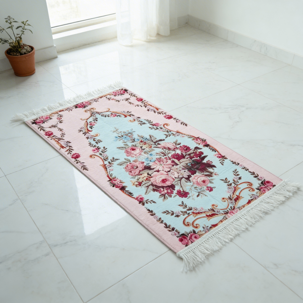 Rehma Rose Tapis de prière rembourré