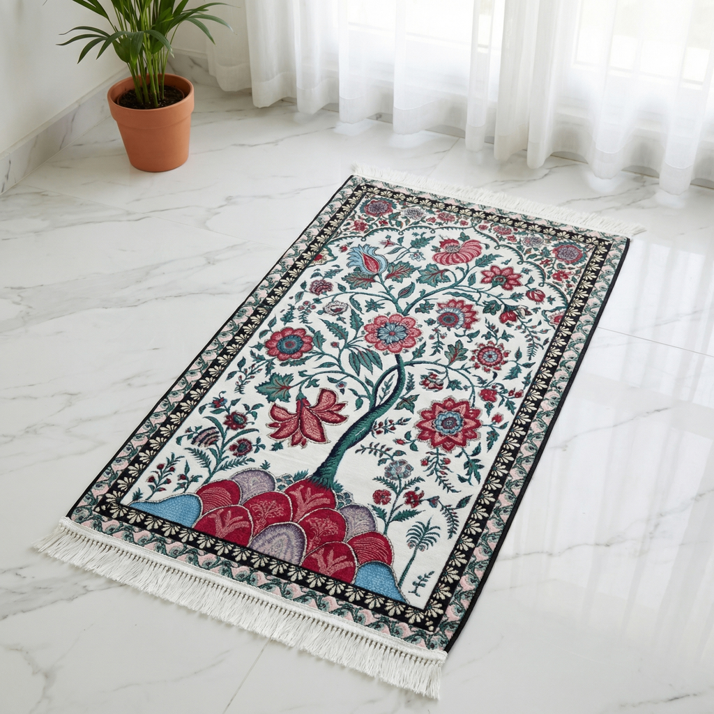 Floral Tapis de prière rembourré