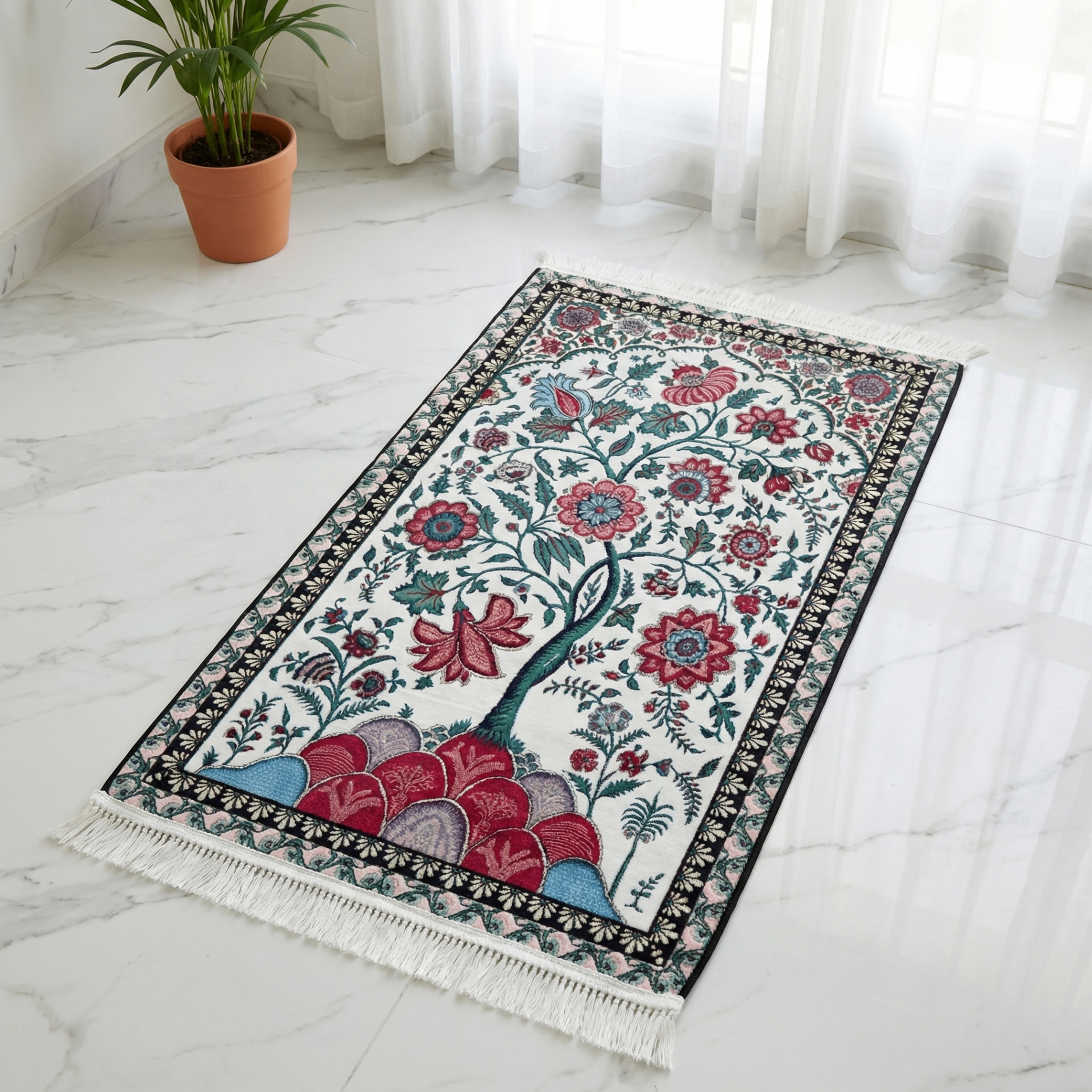 Floral Tapis de prière rembourré