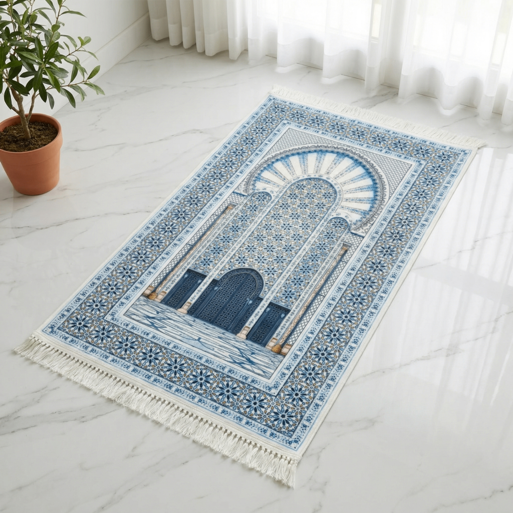 Mosaïque Azur Tapis de prière rembourré